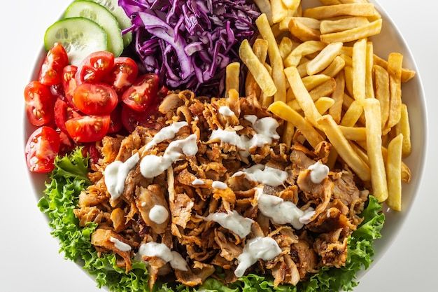 Delicious kebab meal